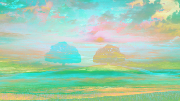 Trees Pastel Impressionism