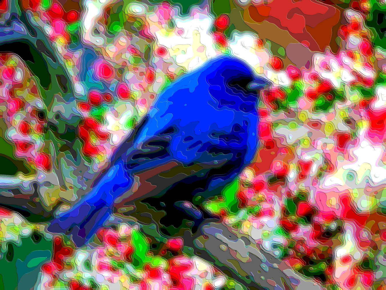 Animal Art Blue Bird