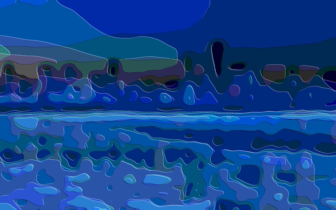 Landscape Art Blue