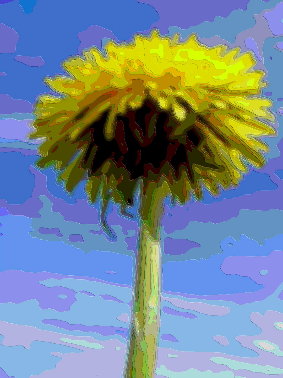 Flower Layer Art Dandelion
