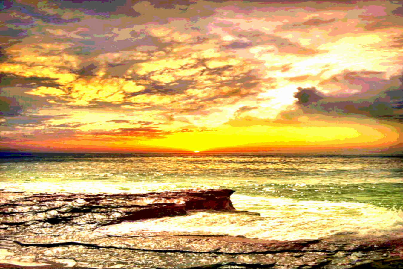 Ocean Sunset Landscape